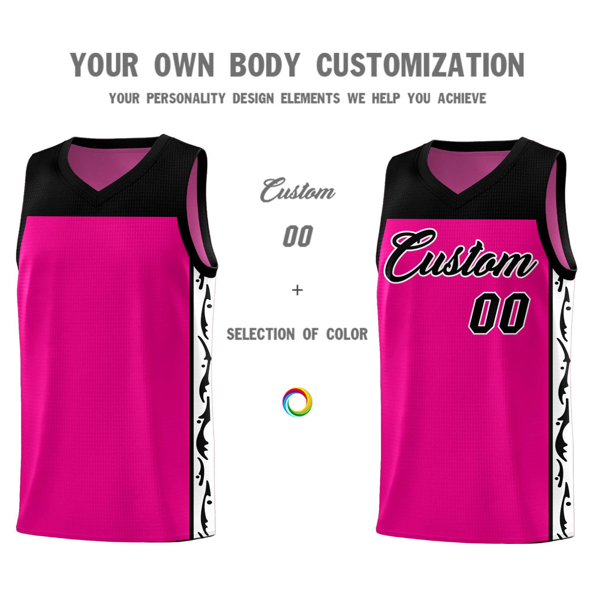 Custom Red Side Pattern Sports Uniform Basketball Jersey|KXKSHOP