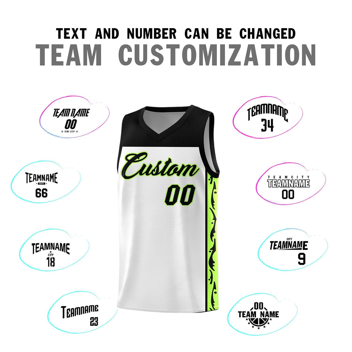 Custom White Side Pattern Sports Uniform Basketball Jersey|KXKSHOP
