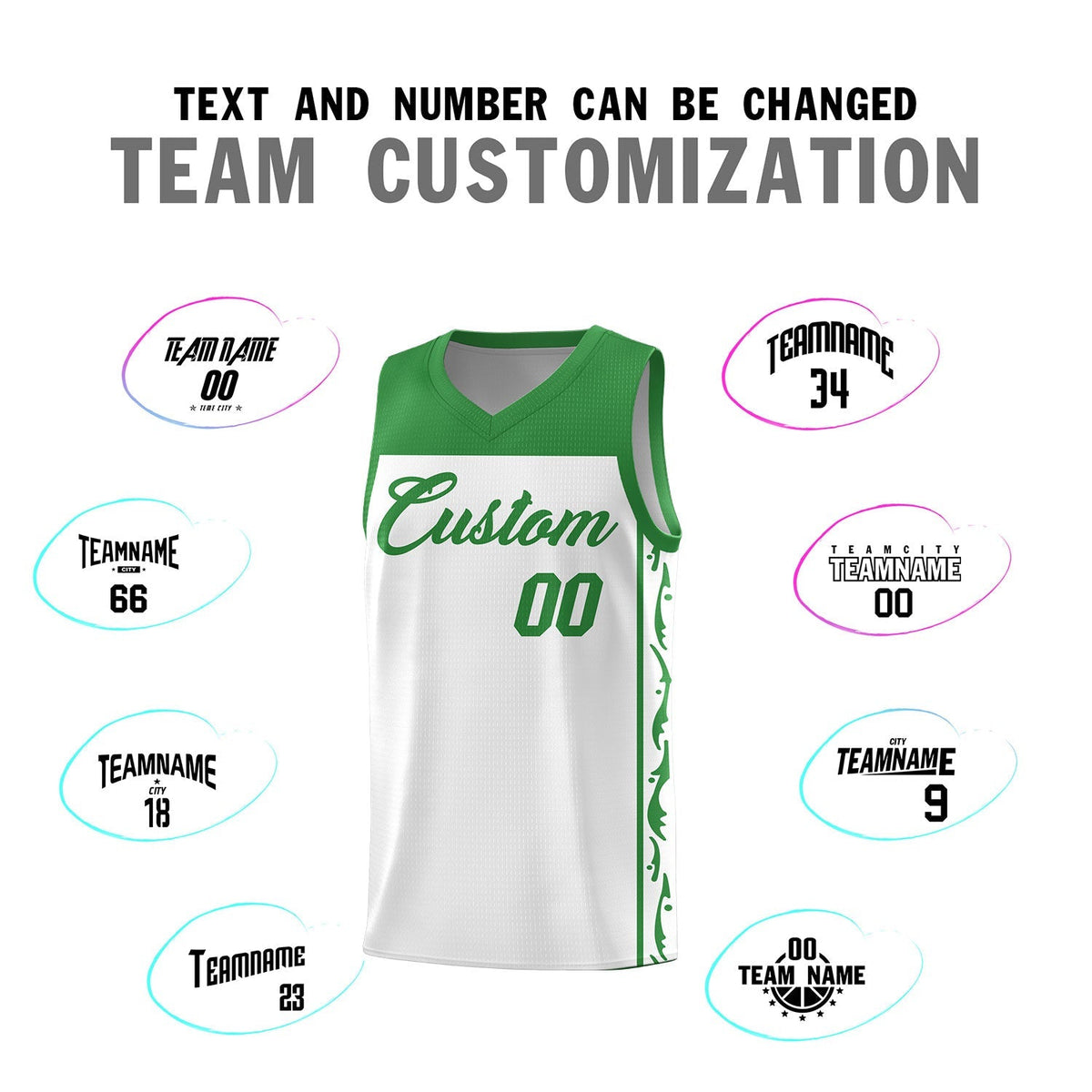 Custom White Side Pattern Sports Uniform Basketball Jersey|KXKSHOP