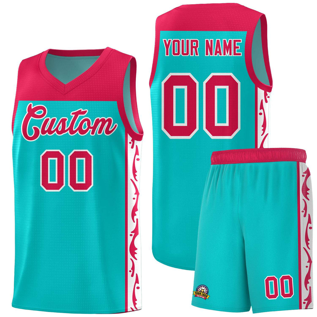 Custom Bright Green Side Pattern Sports Uniform Basketball Jersey|KXKSHOP