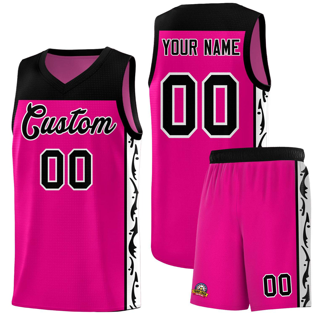 Custom Red Side Pattern Sports Uniform Basketball Jersey|KXKSHOP