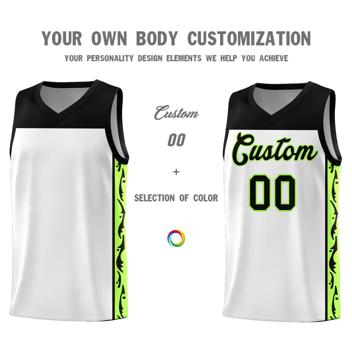 Custom White Side Pattern Sports Uniform Basketball Jersey|KXKSHOP