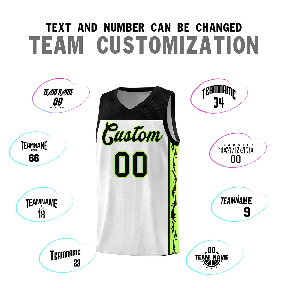 Custom White Side Pattern Sports Uniform Basketball Jersey|KXKSHOP