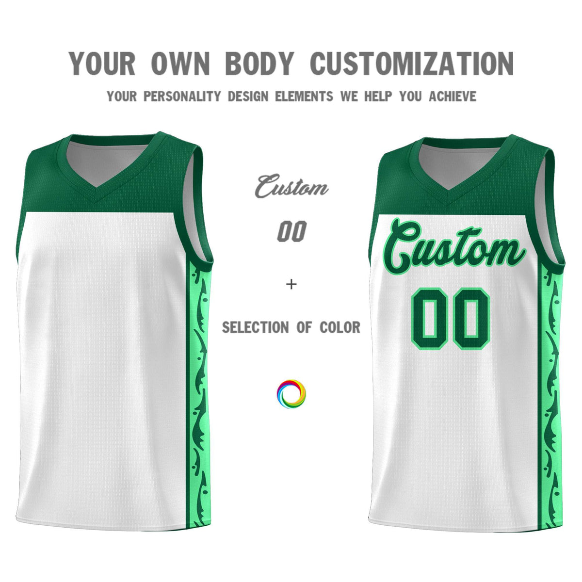 Custom White Side Pattern Sports Uniform Basketball Jersey|KXKSHOP