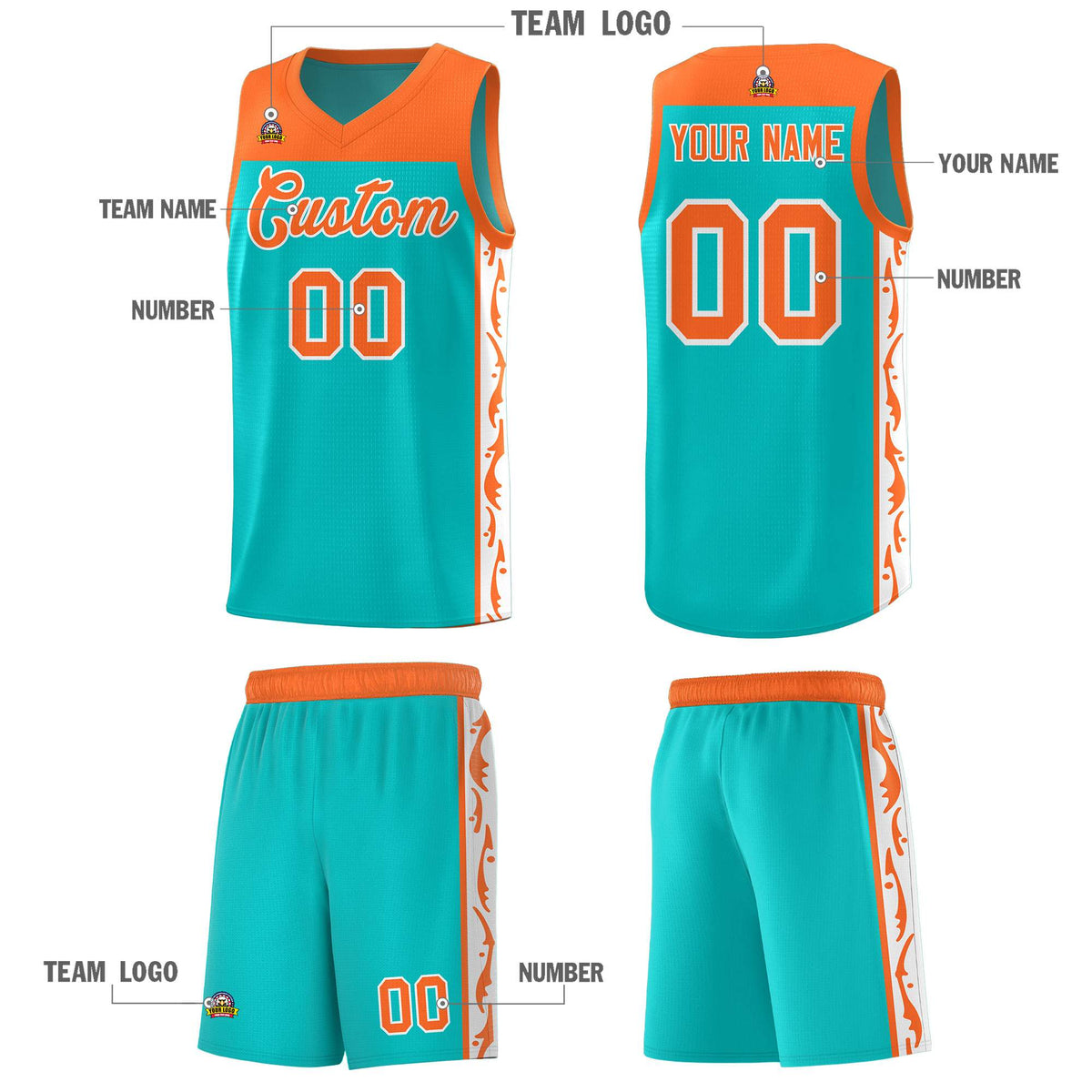 Custom Bright Green Side Pattern Sports Uniform Basketball Jersey|KXKSHOP