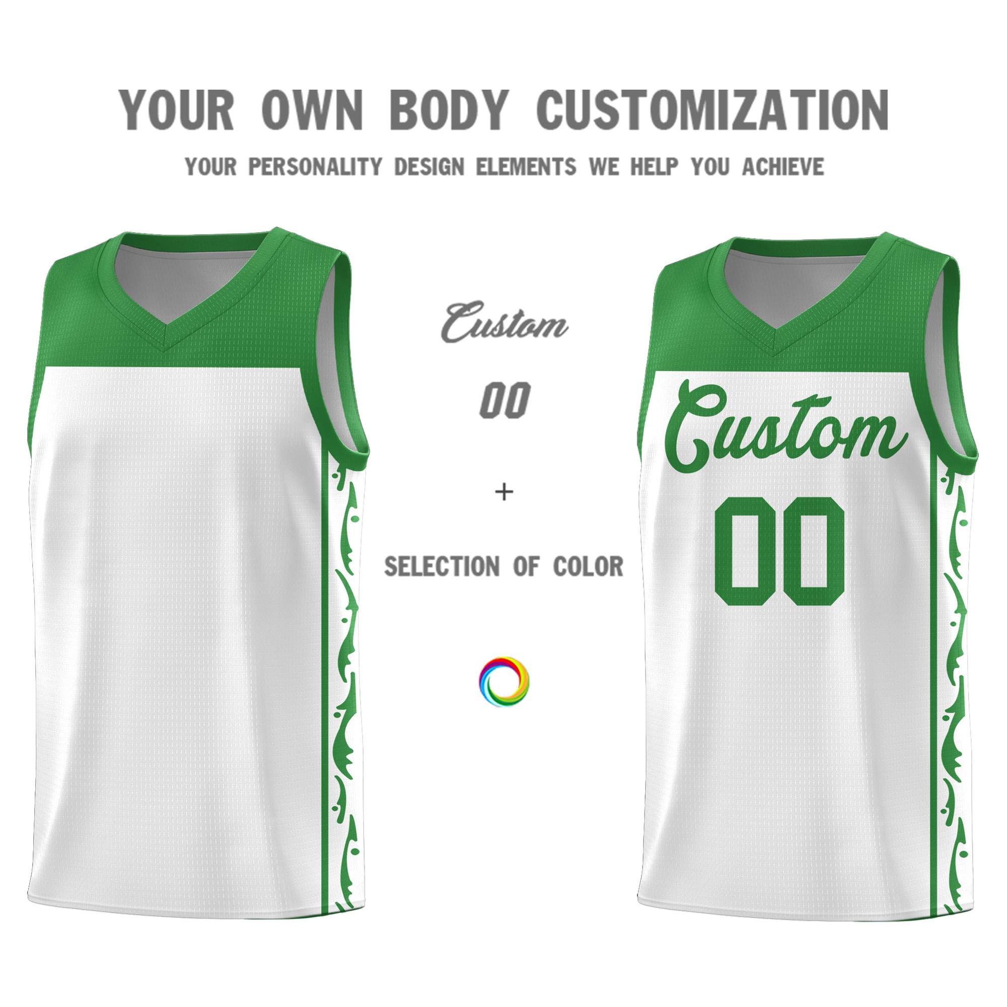 Custom White Side Pattern Sports Uniform Basketball Jersey|KXKSHOP