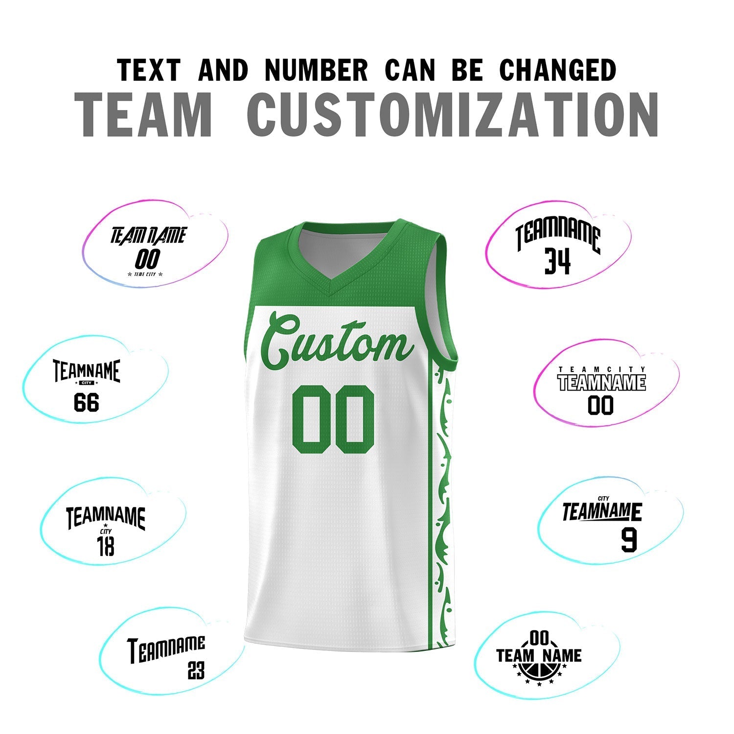Custom White Side Pattern Sports Uniform Basketball Jersey|KXKSHOP