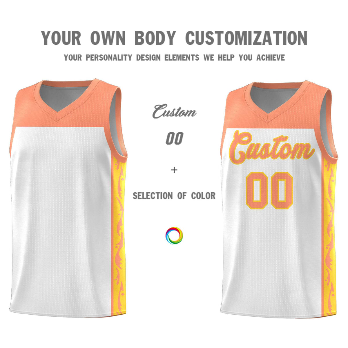 Custom White Side Pattern Sports Uniform Basketball Jersey|KXKSHOP