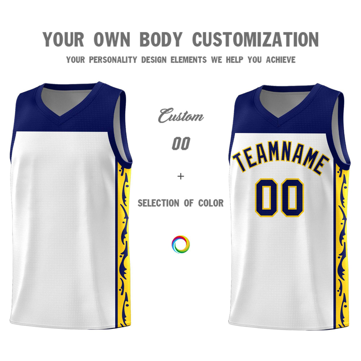Custom White Side Pattern Sports Uniform Basketball Jersey|KXKSHOP