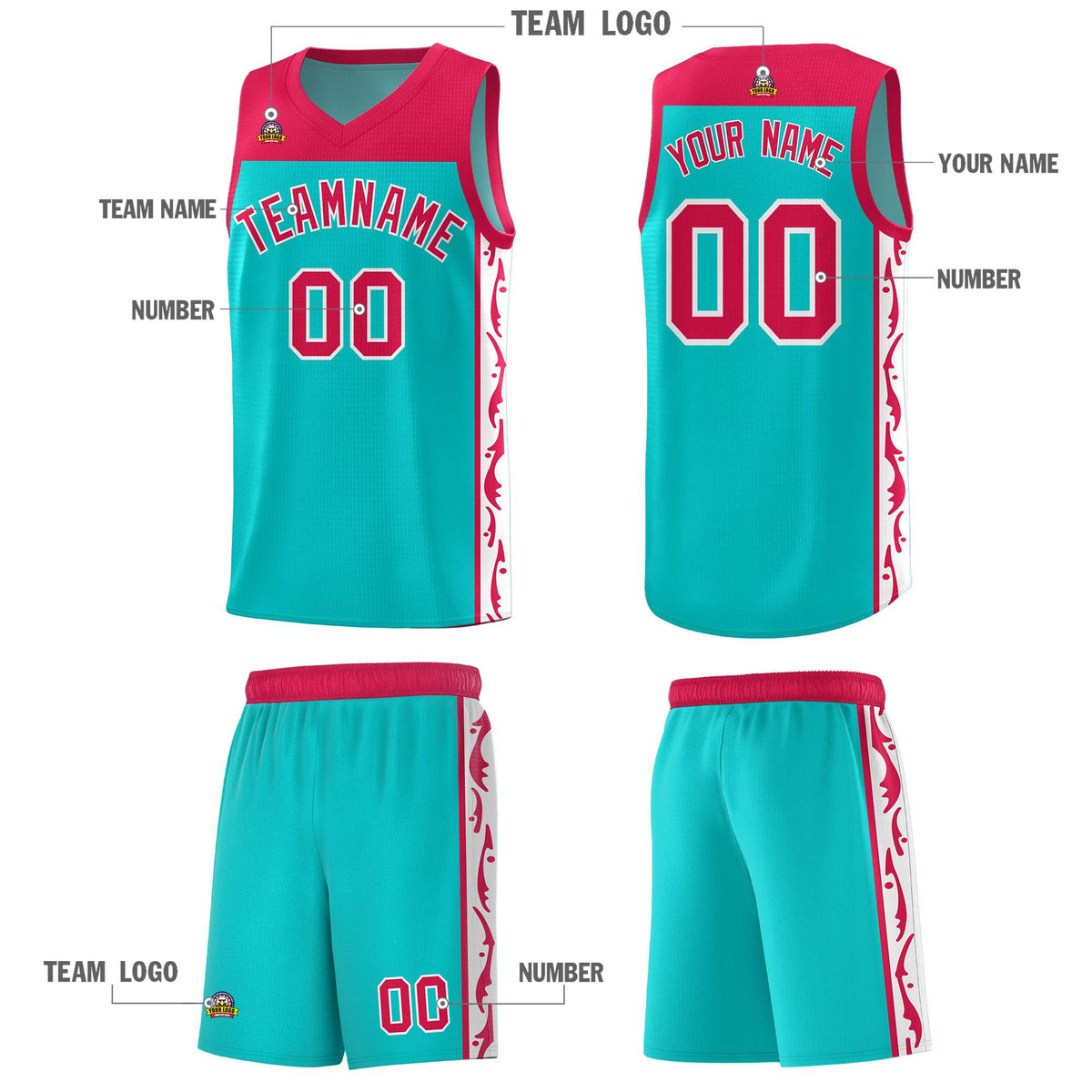 Custom Bright Green Side Pattern Sports Uniform Basketball Jersey|KXKSHOP