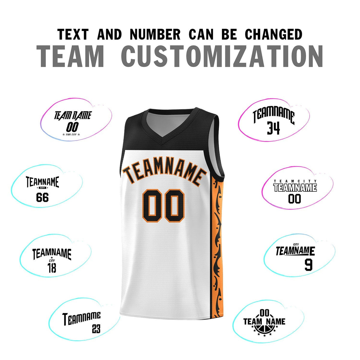 Custom White Side Pattern Sports Uniform Basketball Jersey|KXKSHOP