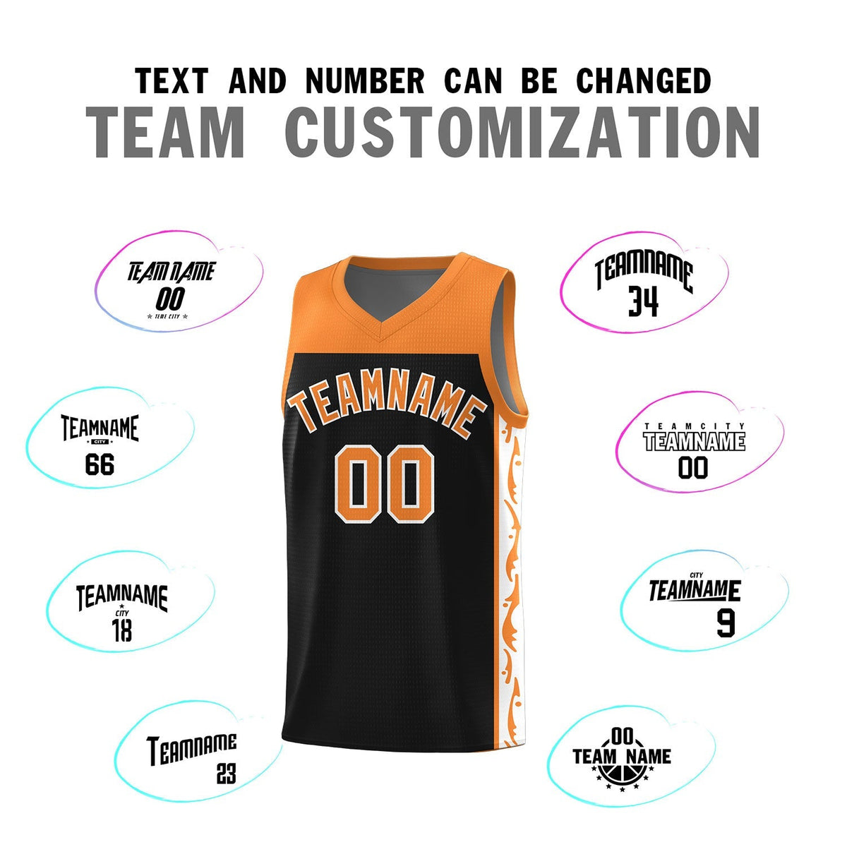 Custom Black Side Pattern Sports Uniform Basketball Jersey|KXKSHOP