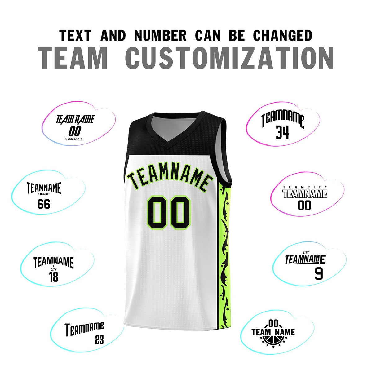 Custom White Side Pattern Sports Uniform Basketball Jersey|KXKSHOP