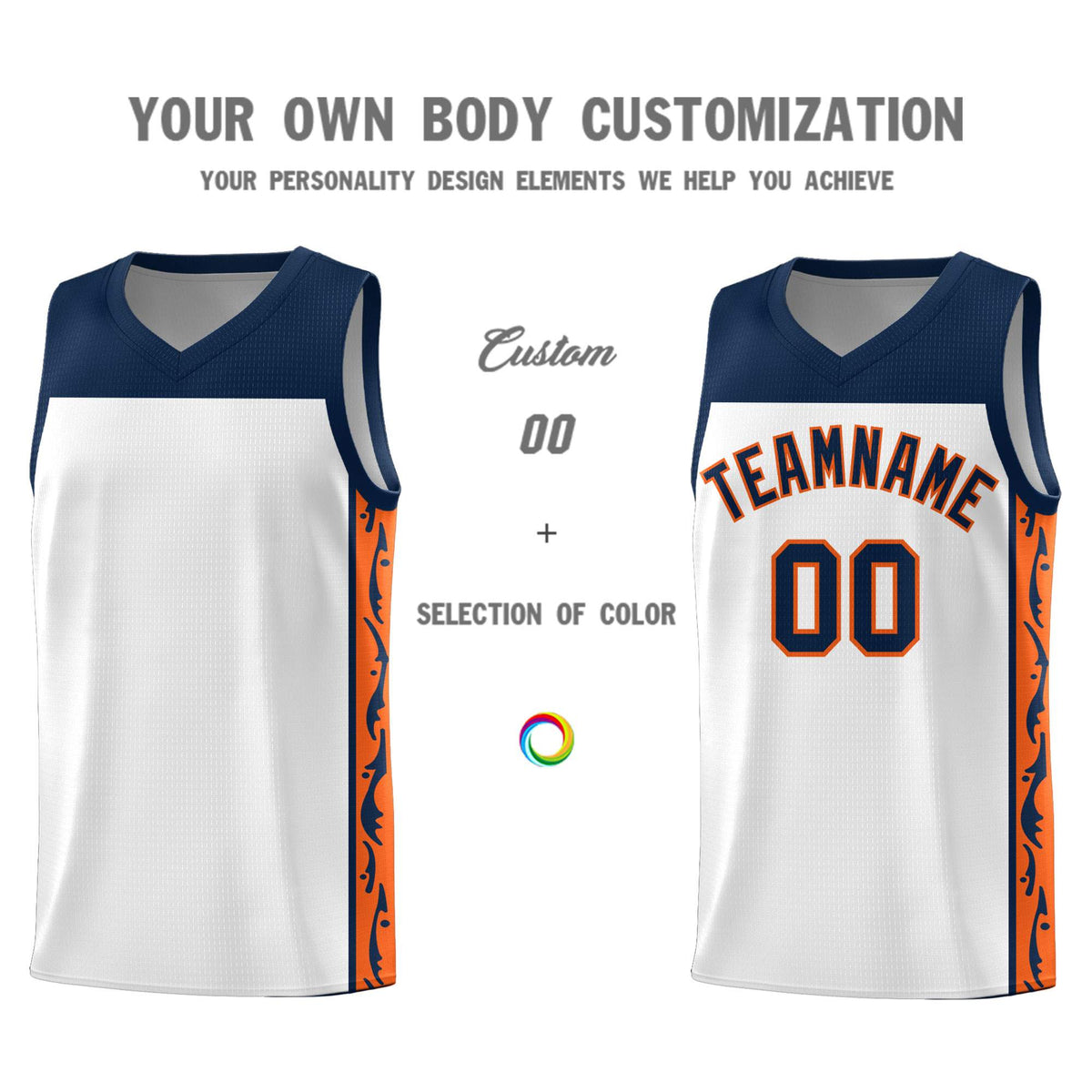 Custom White Side Pattern Sports Uniform Basketball Jersey|KXKSHOP