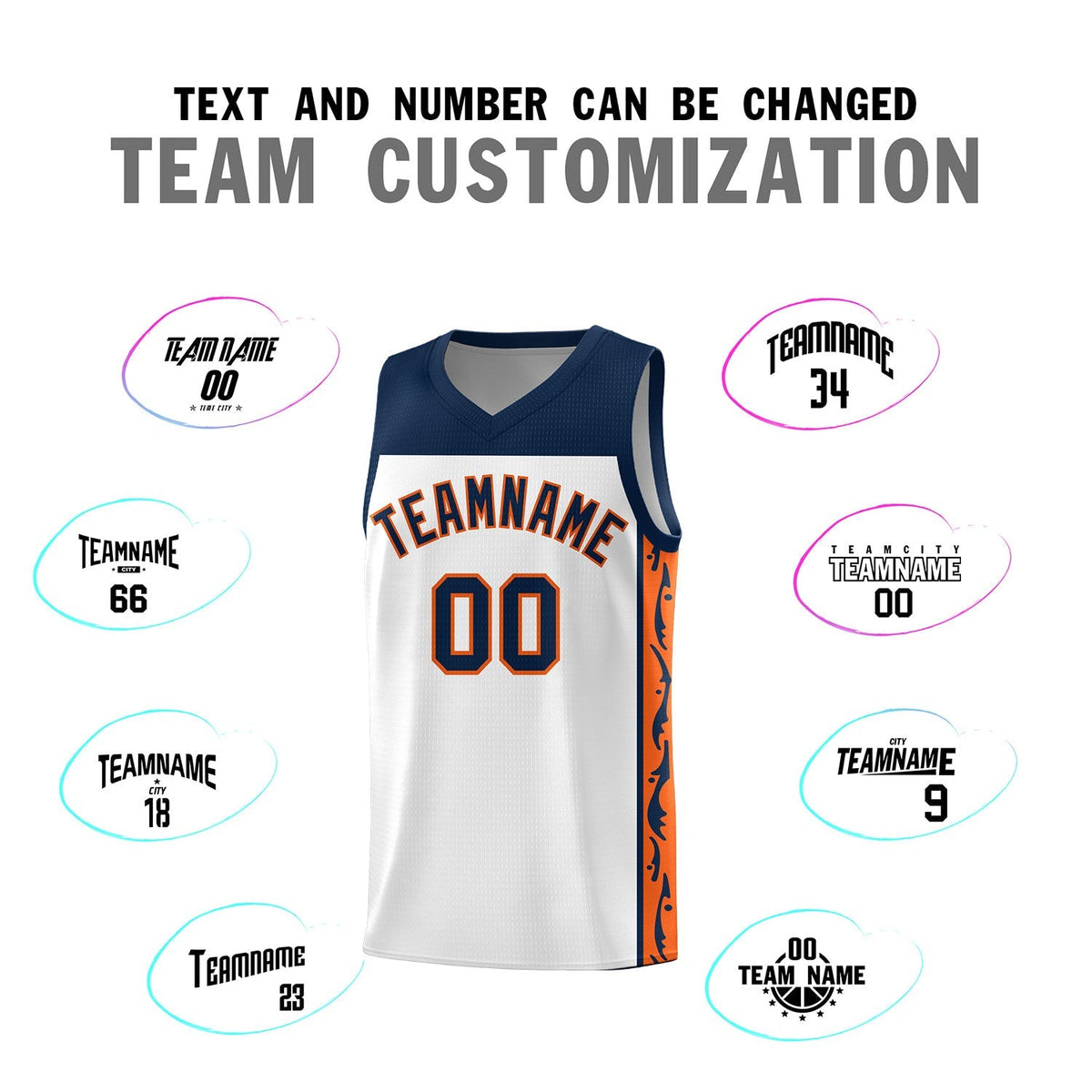 Custom White Side Pattern Sports Uniform Basketball Jersey|KXKSHOP