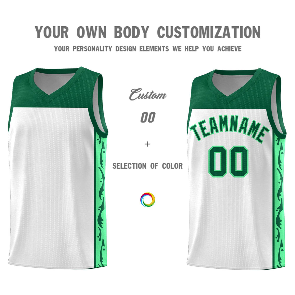 Custom White Side Pattern Sports Uniform Basketball Jersey|KXKSHOP