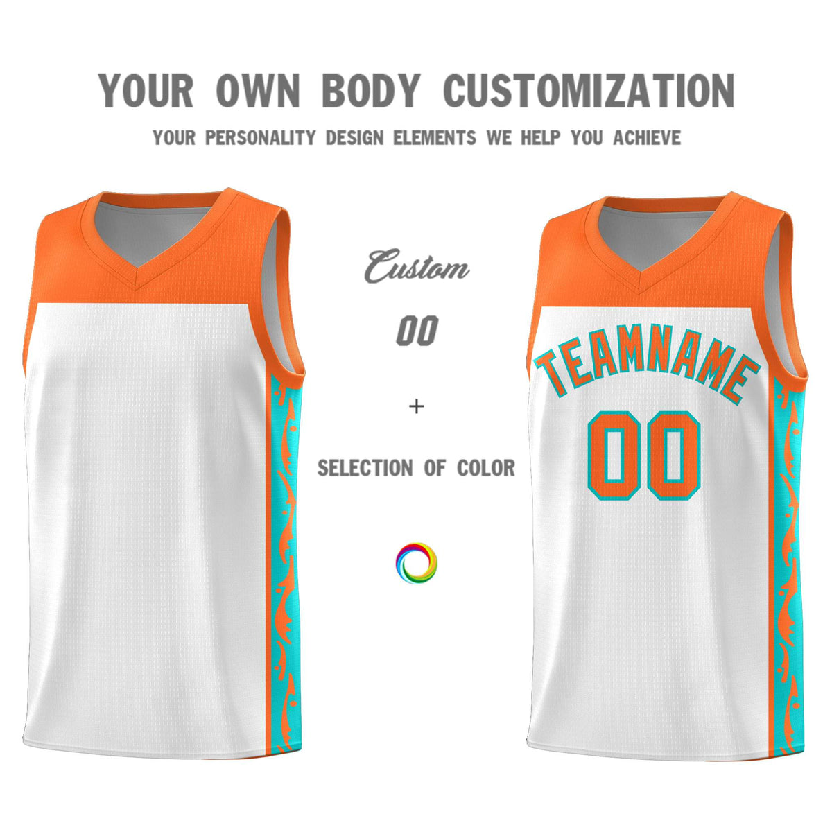 Custom White Side Pattern Sports Uniform Basketball Jersey|KXKSHOP