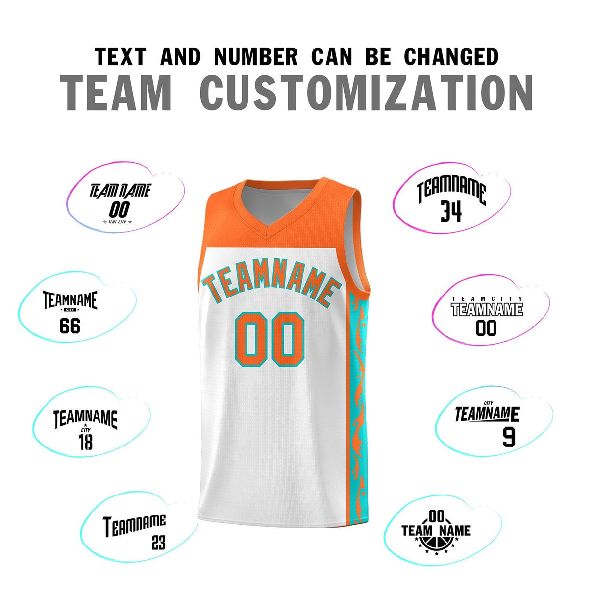 Custom White Side Pattern Sports Uniform Basketball Jersey|KXKSHOP