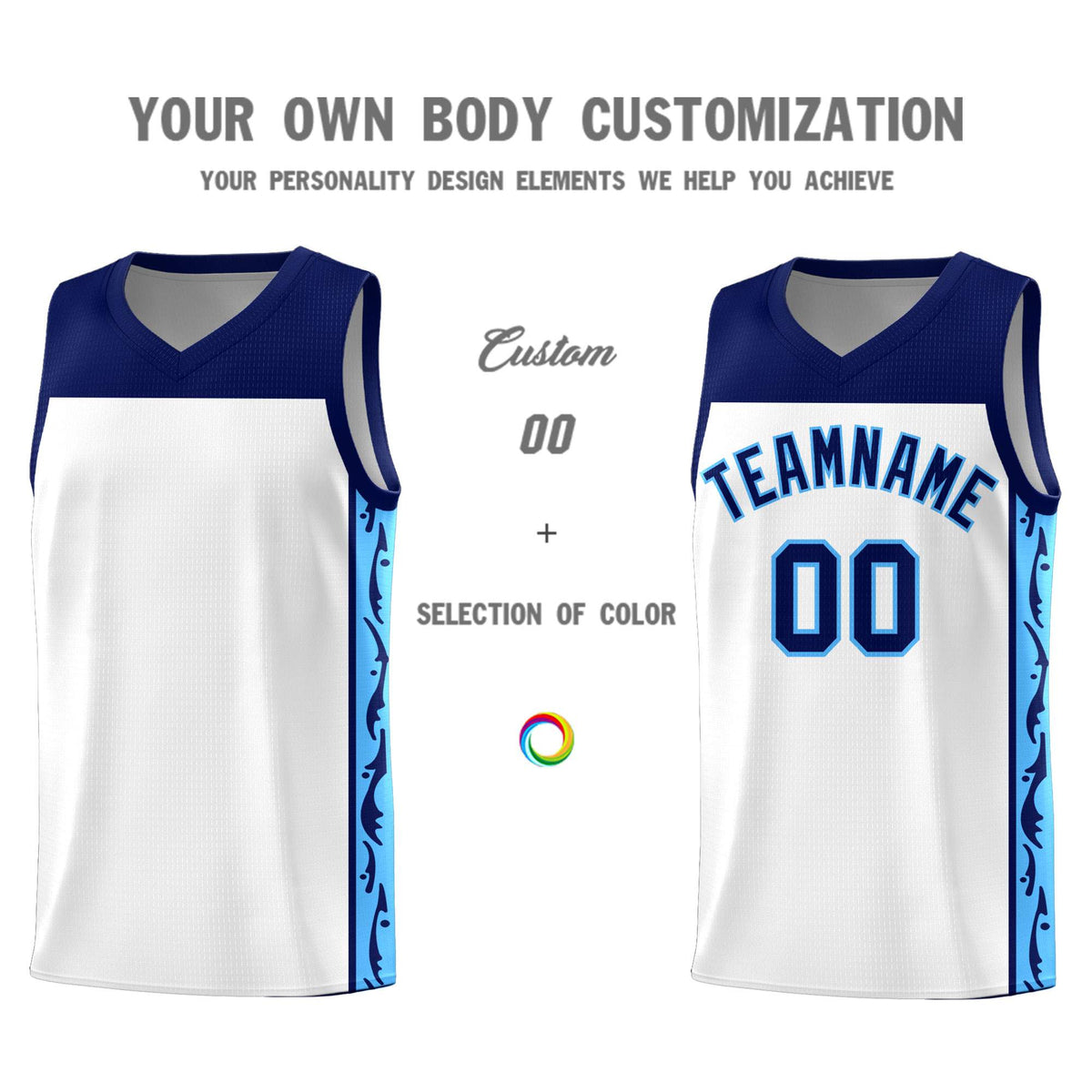 Custom White Side Pattern Sports Uniform Basketball Jersey|KXKSHOP