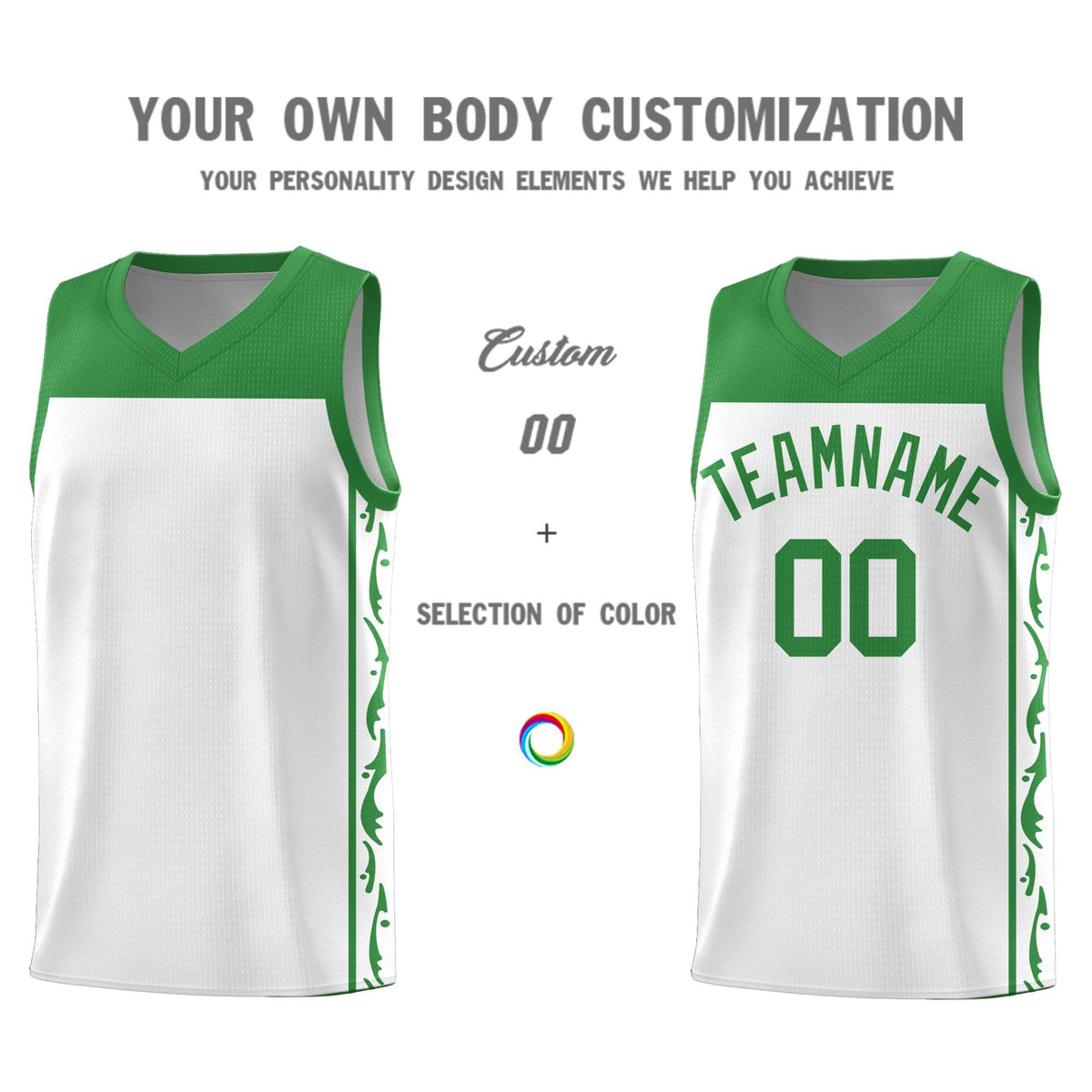 Custom White Side Pattern Sports Uniform Basketball Jersey|KXKSHOP