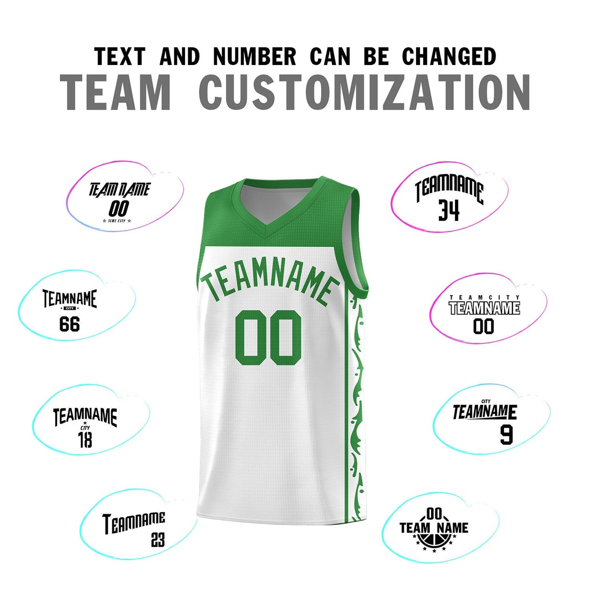 Custom White Side Pattern Sports Uniform Basketball Jersey|KXKSHOP