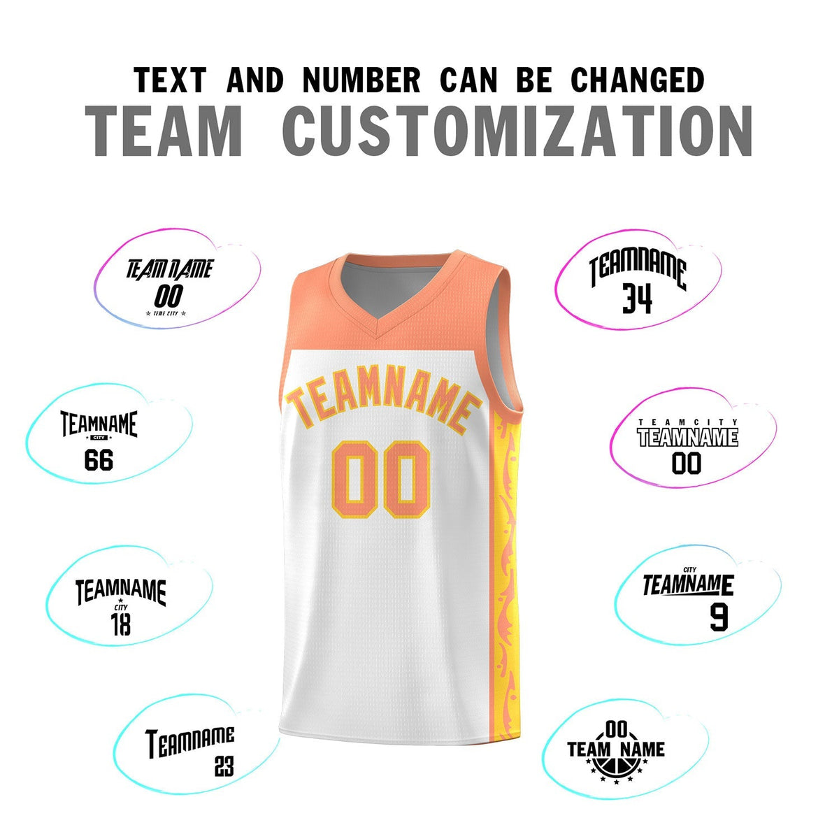Custom White Side Pattern Sports Uniform Basketball Jersey|KXKSHOP
