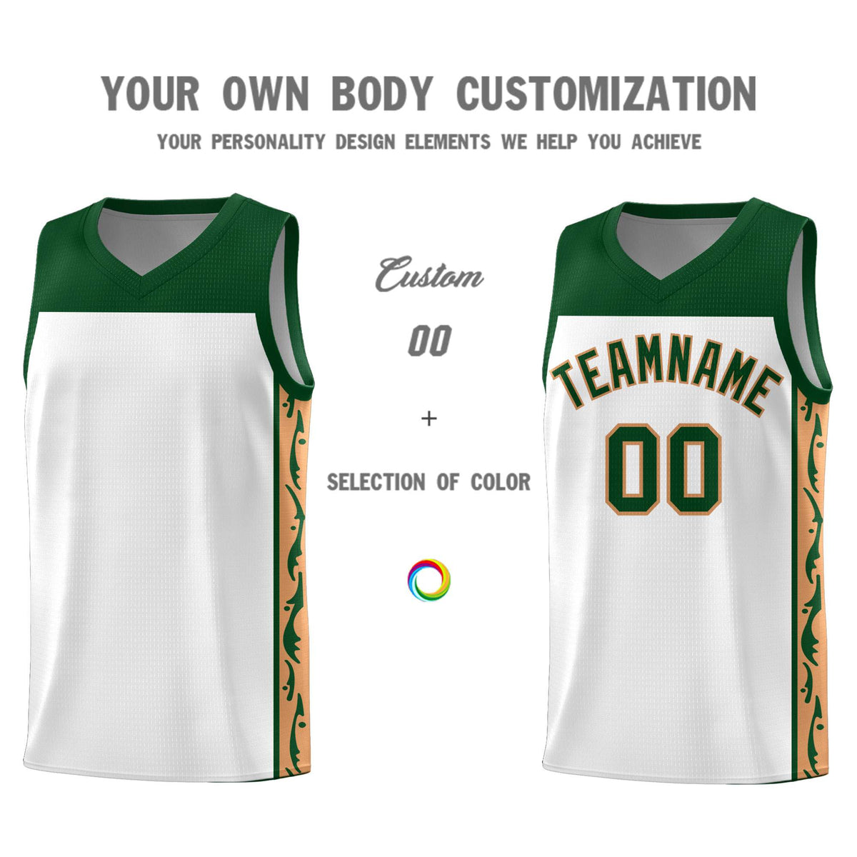 Custom White Side Pattern Sports Uniform Basketball Jersey|KXKSHOP