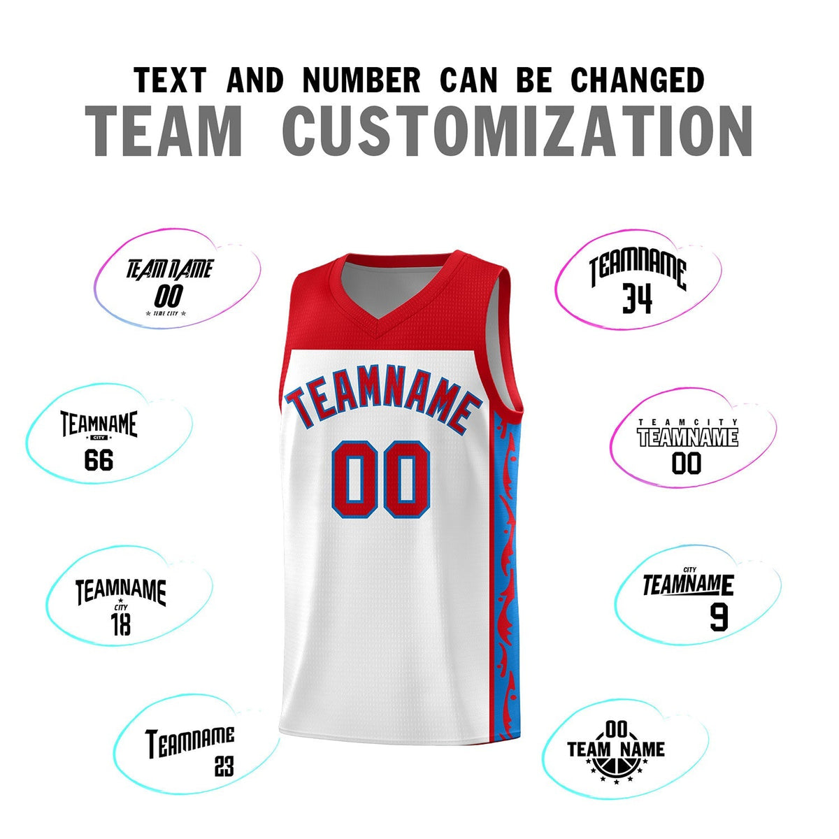 Custom White Side Pattern Sports Uniform Basketball Jersey|KXKSHOP