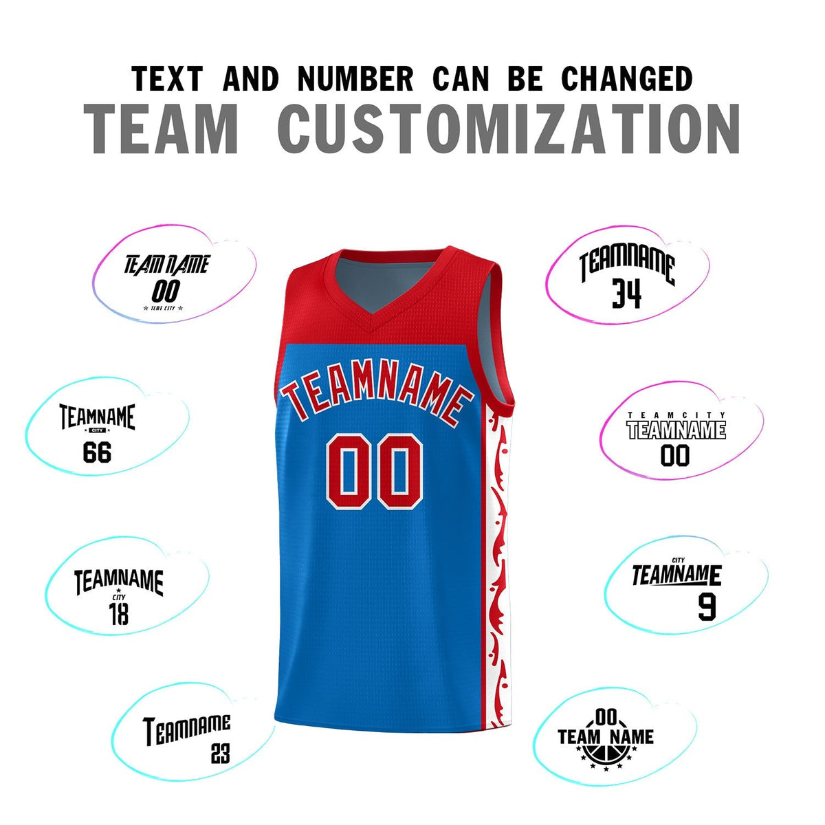 Custom Royal Side Pattern Sports Uniform Basketball Jersey|KXKSHOP