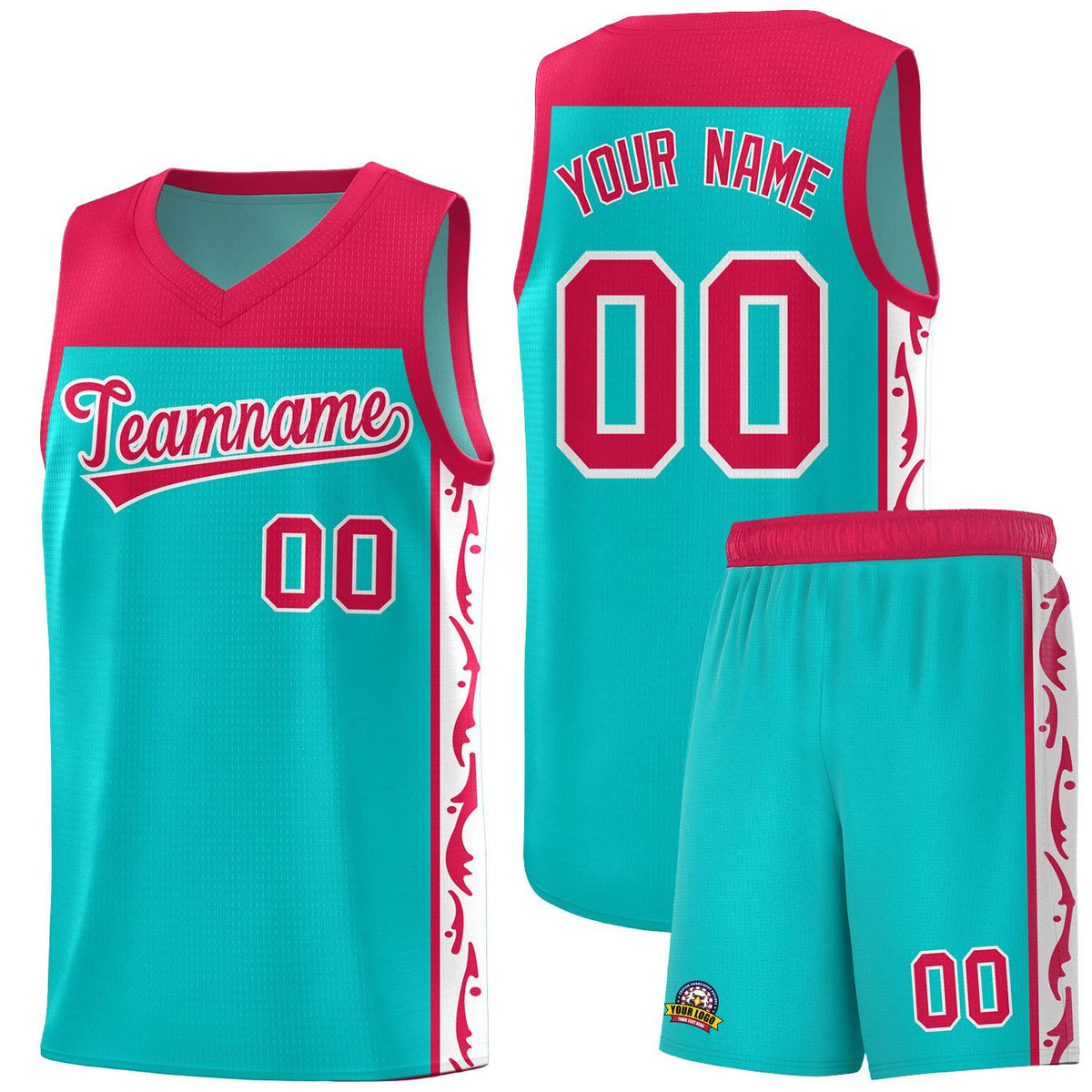 Custom Bright Green Side Pattern Sports Uniform Basketball Jersey|KXKSHOP