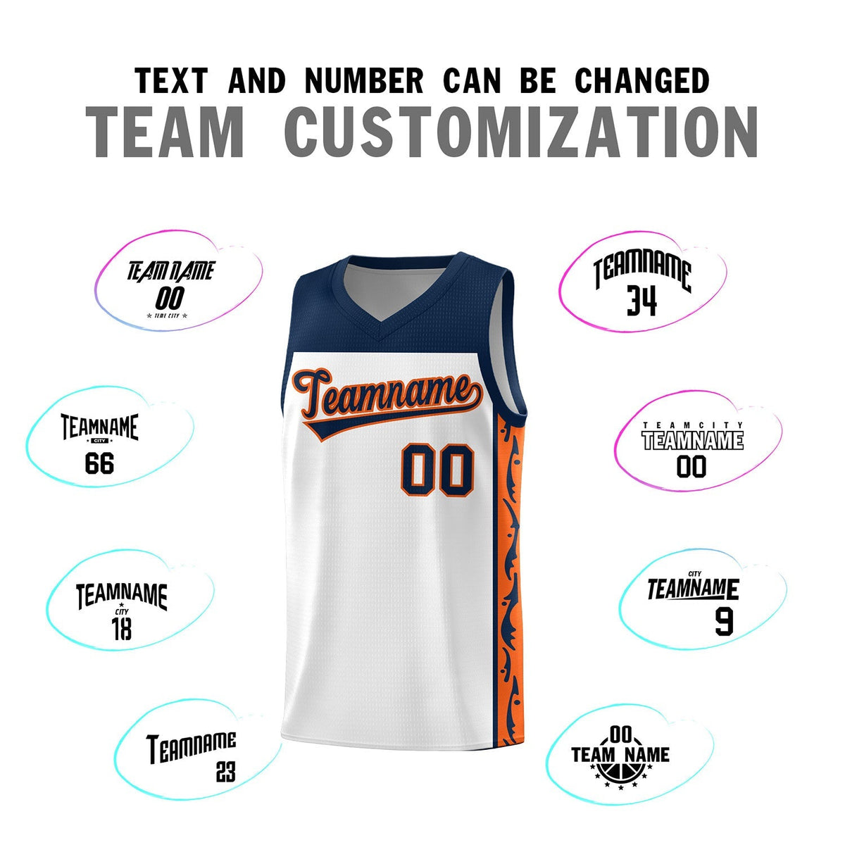 Custom White Side Pattern Sports Uniform Basketball Jersey|KXKSHOP