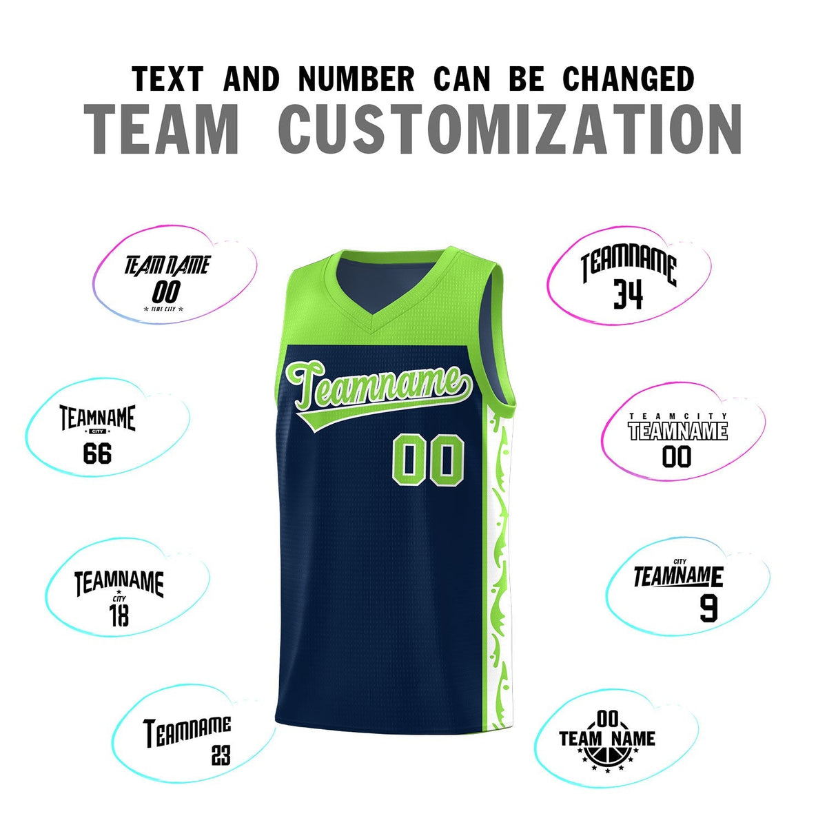 Custom Navy Side Pattern Sports Uniform Basketball Jersey|KXKSHOP