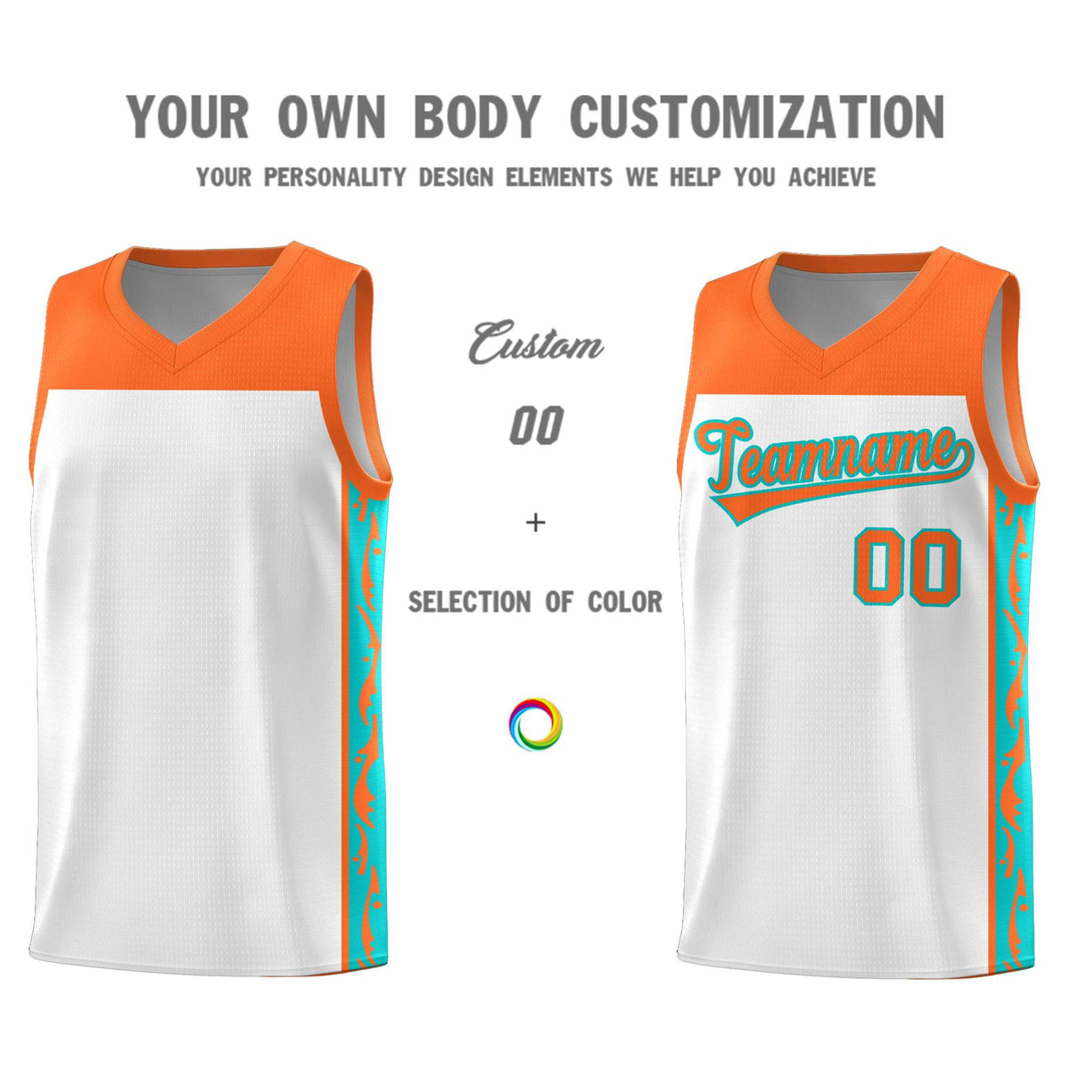 Custom White Side Pattern Sports Uniform Basketball Jersey|KXKSHOP