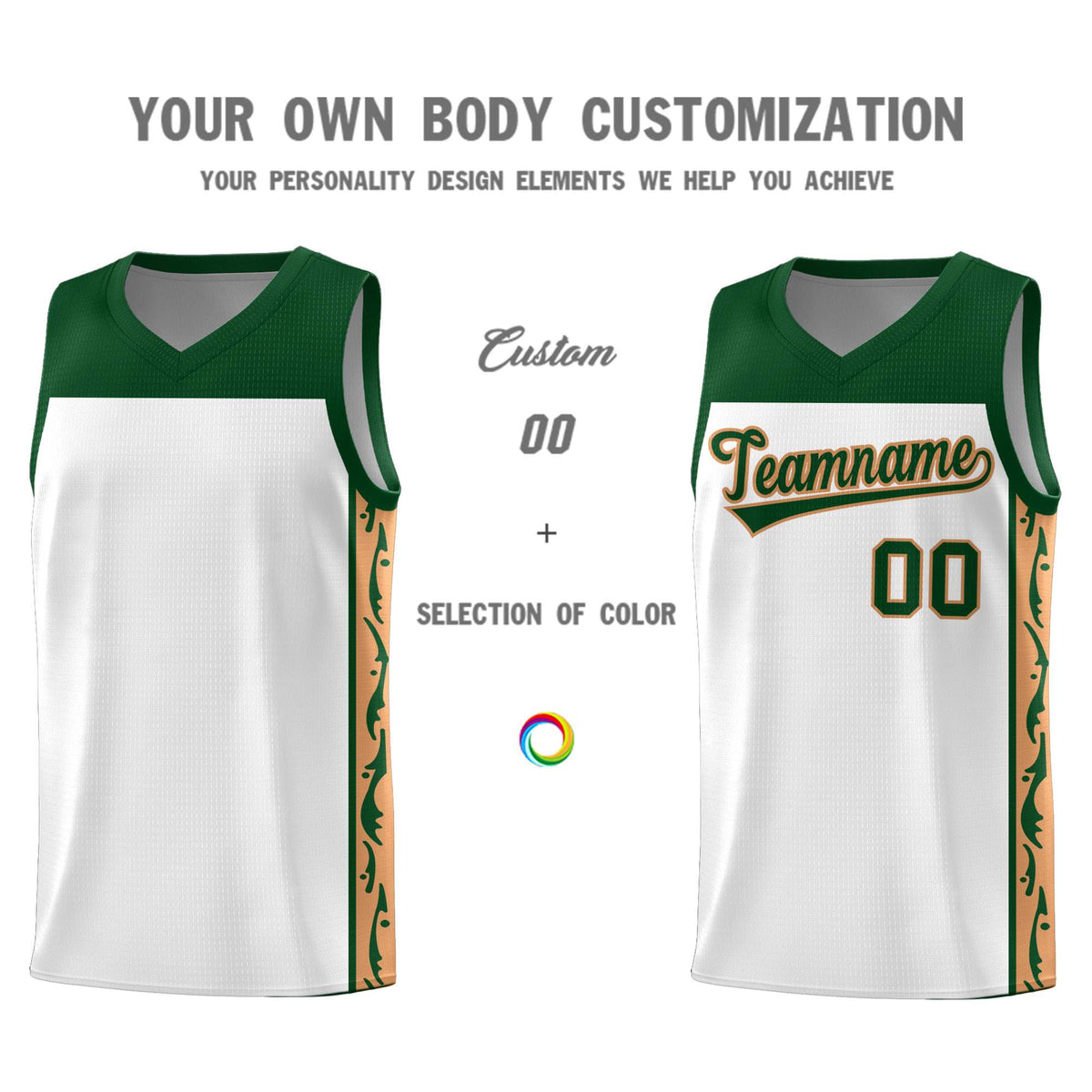 Custom White Side Pattern Sports Uniform Basketball Jersey|KXKSHOP