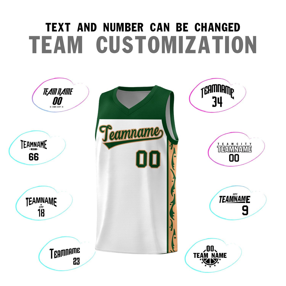 Custom White Side Pattern Sports Uniform Basketball Jersey|KXKSHOP