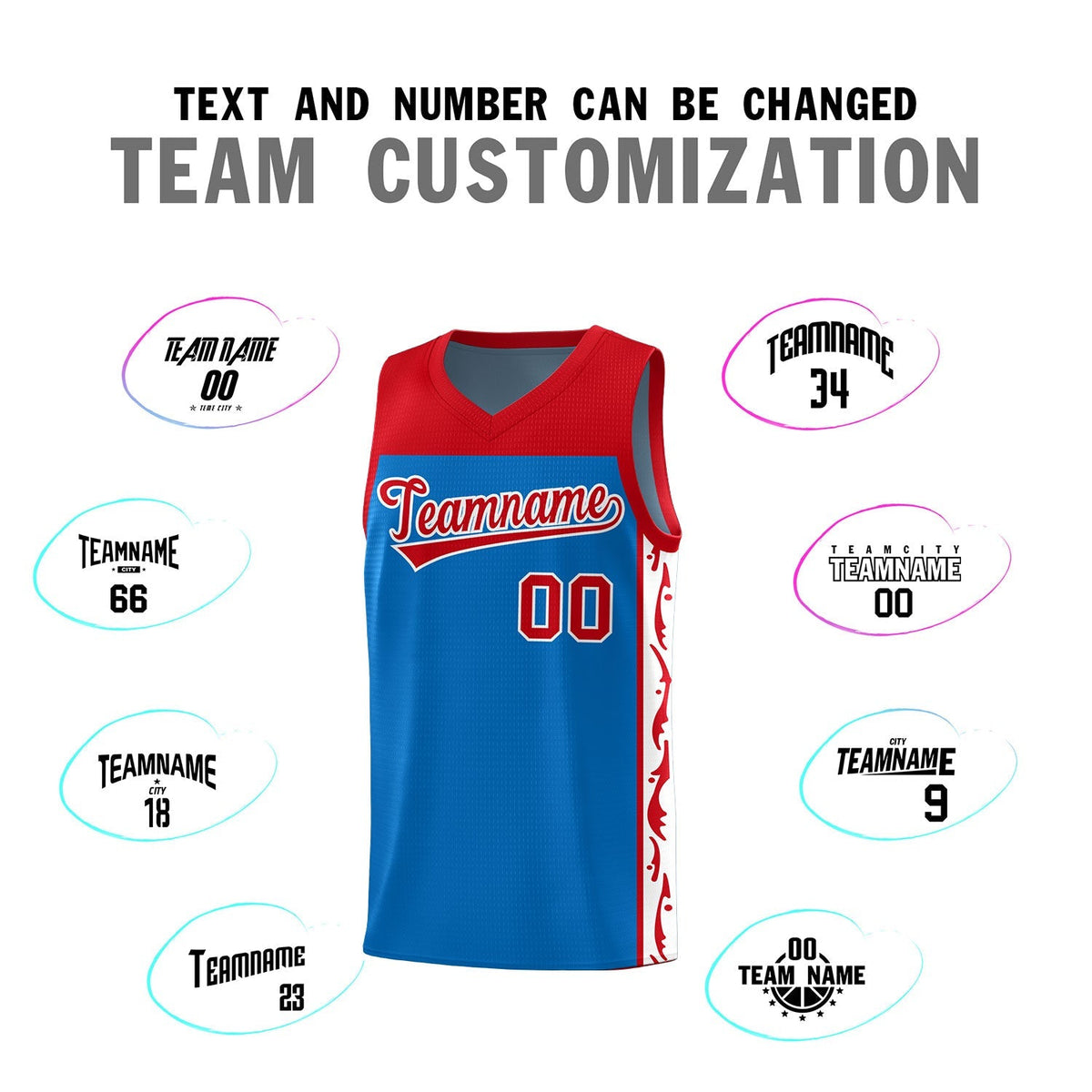 Custom Royal Side Pattern Sports Uniform Basketball Jersey|KXKSHOP