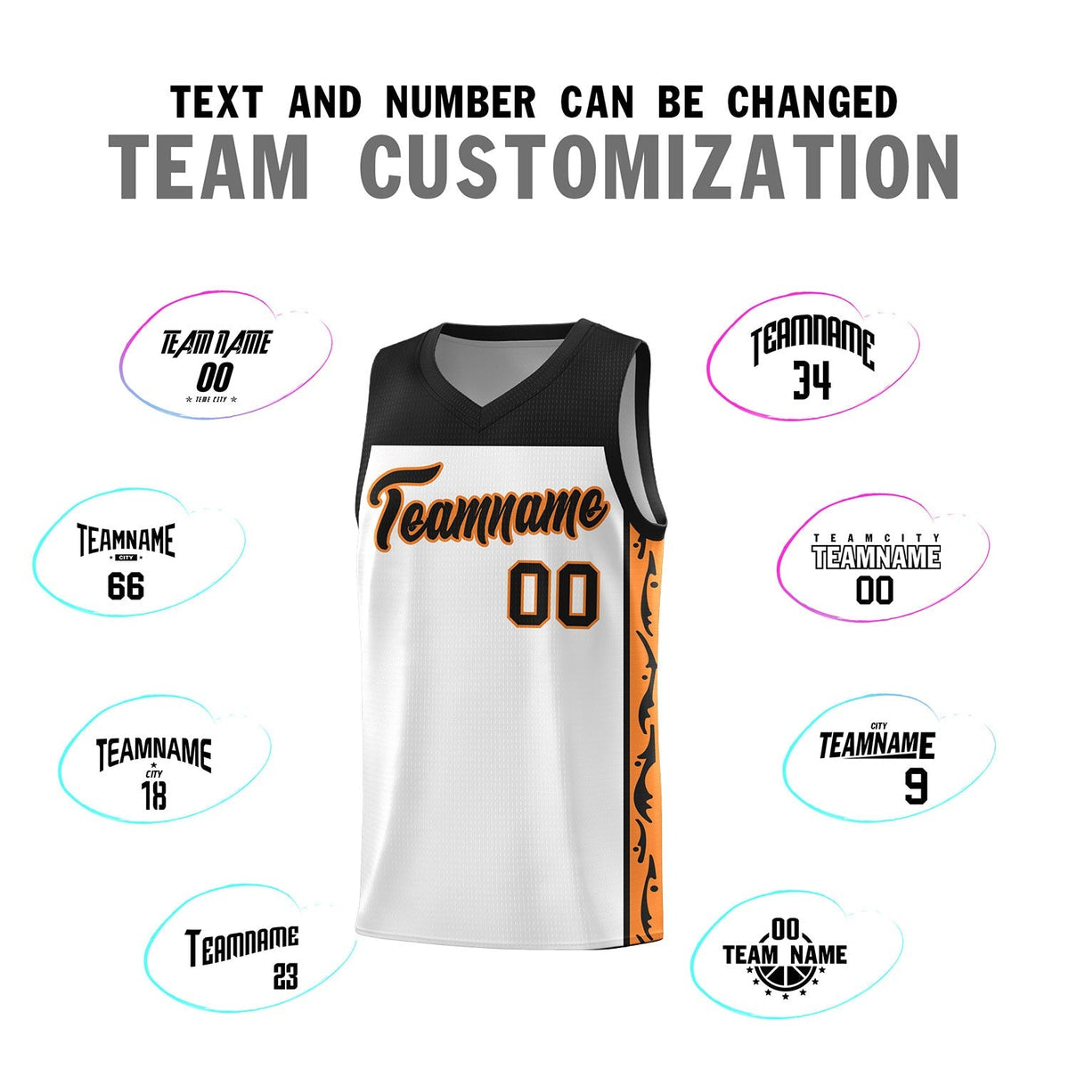 Custom White Side Pattern Sports Uniform Basketball Jersey|KXKSHOP