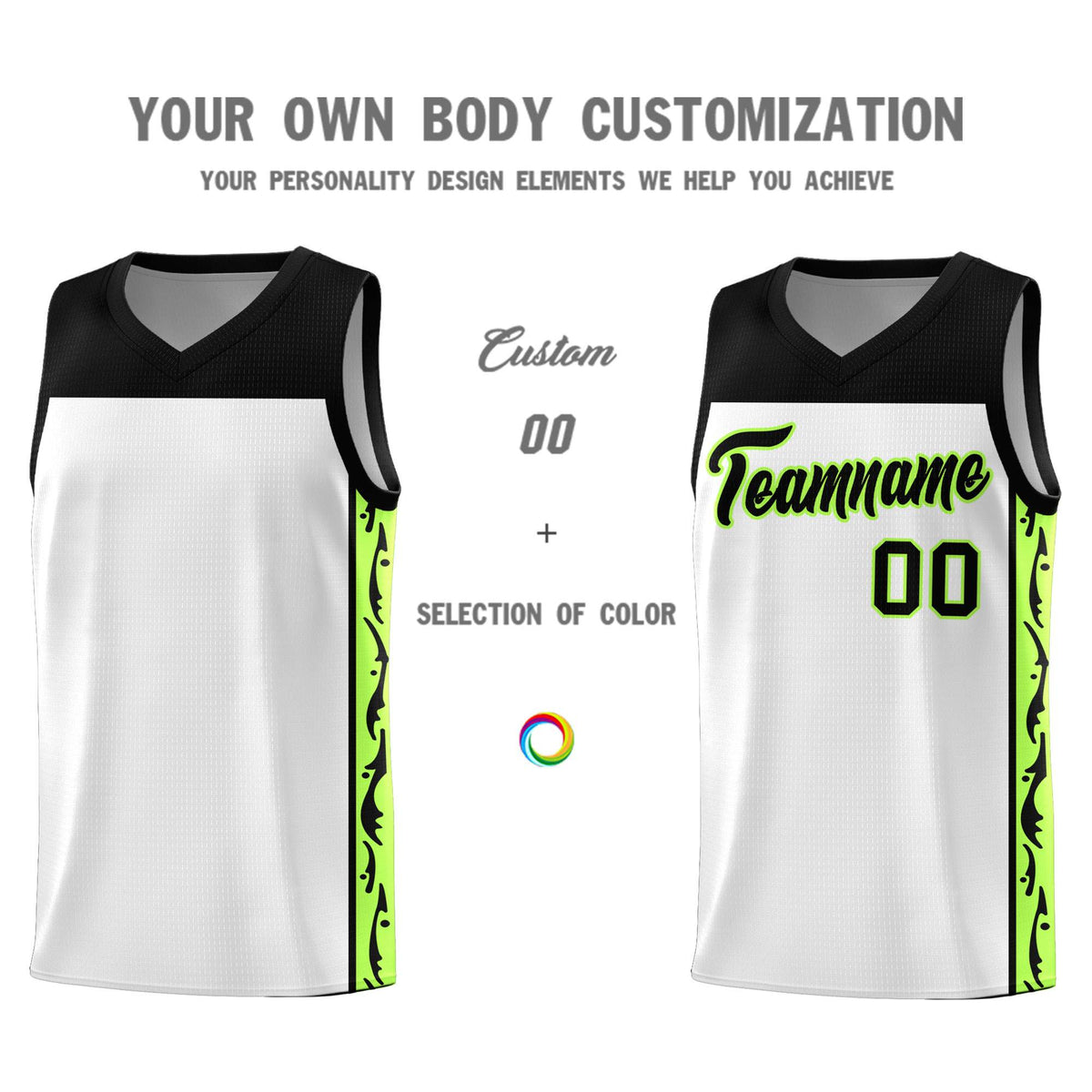 Custom White Side Pattern Sports Uniform Basketball Jersey|KXKSHOP