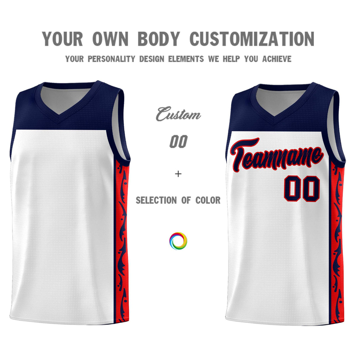 Custom White Side Pattern Sports Uniform Basketball Jersey|KXKSHOP