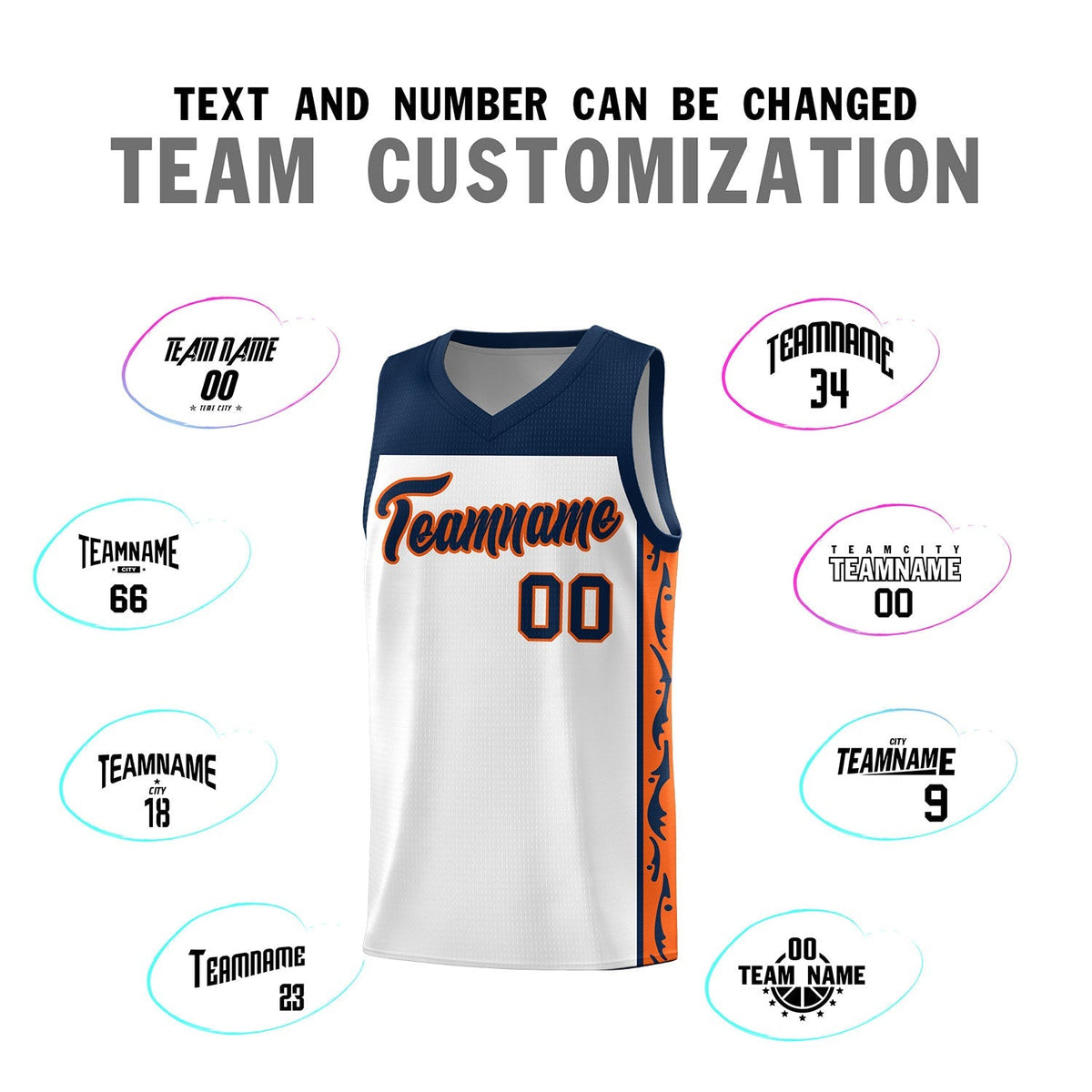 Custom White Side Pattern Sports Uniform Basketball Jersey|KXKSHOP