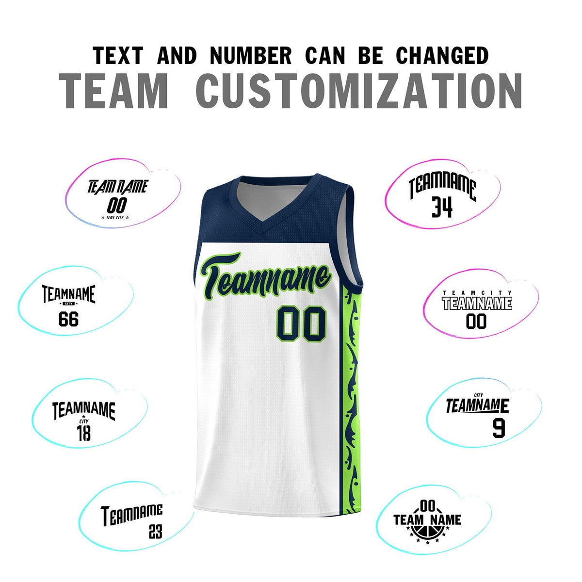 Custom White Side Pattern Sports Uniform Basketball Jersey|KXKSHOP