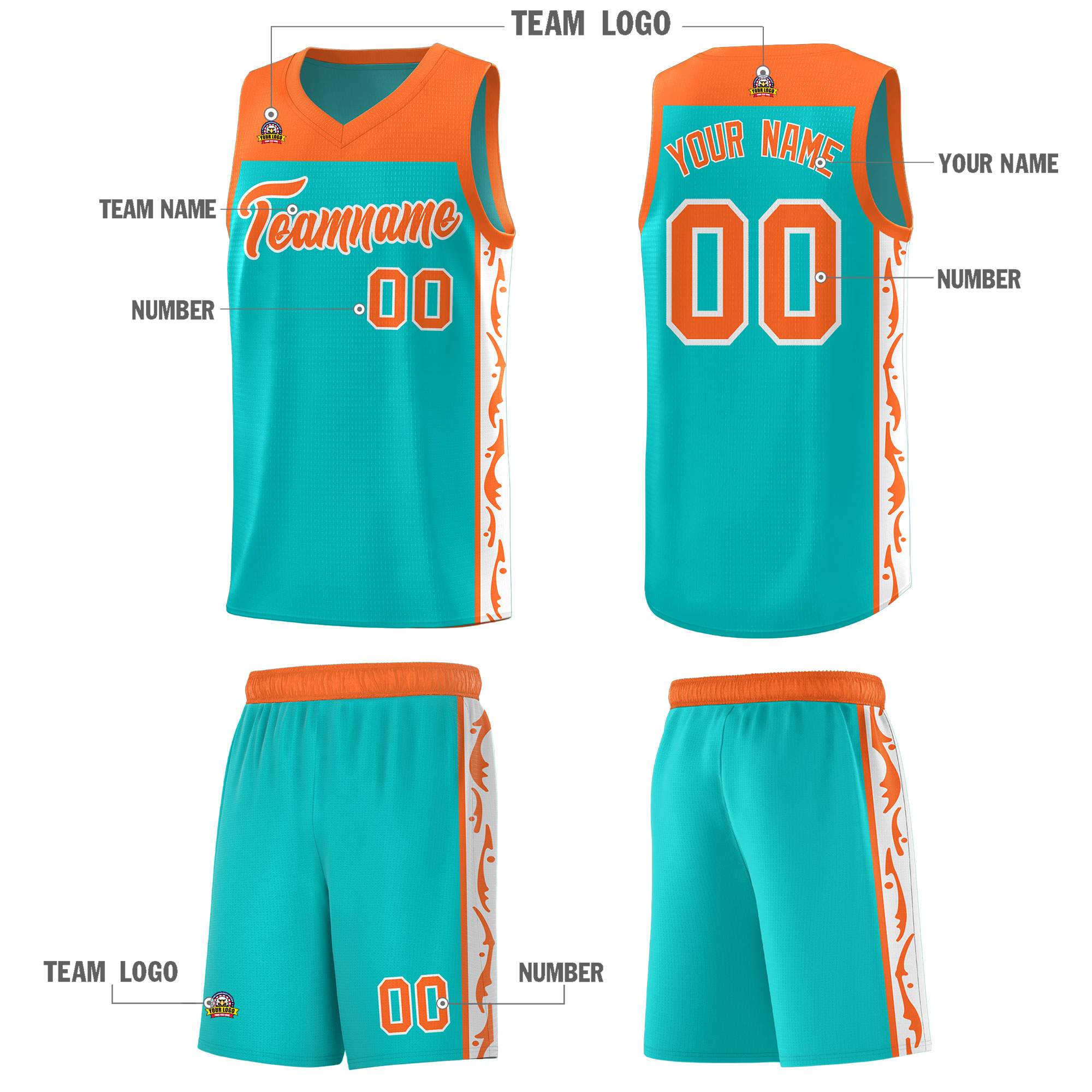 Custom Bright Green Side Pattern Sports Uniform Basketball Jersey|KXKSHOP