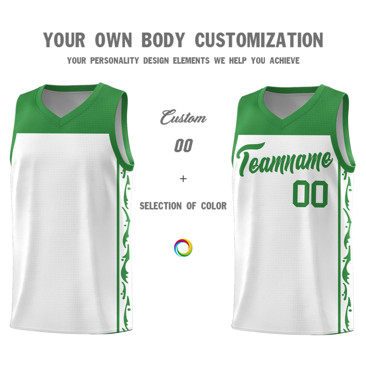 Custom White Side Pattern Sports Uniform Basketball Jersey|KXKSHOP