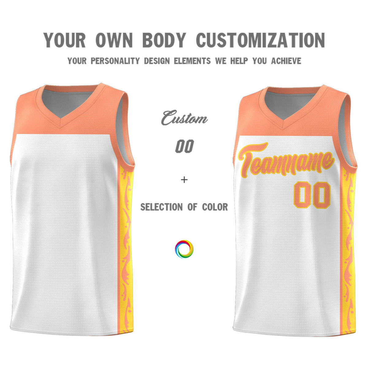 Custom White Side Pattern Sports Uniform Basketball Jersey|KXKSHOP