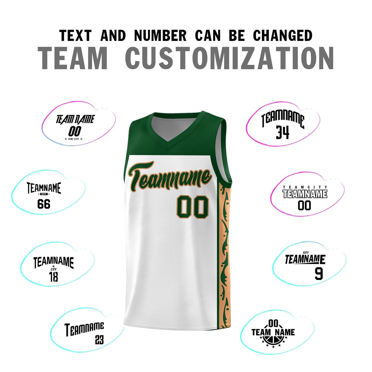 Custom White Side Pattern Sports Uniform Basketball Jersey|KXKSHOP
