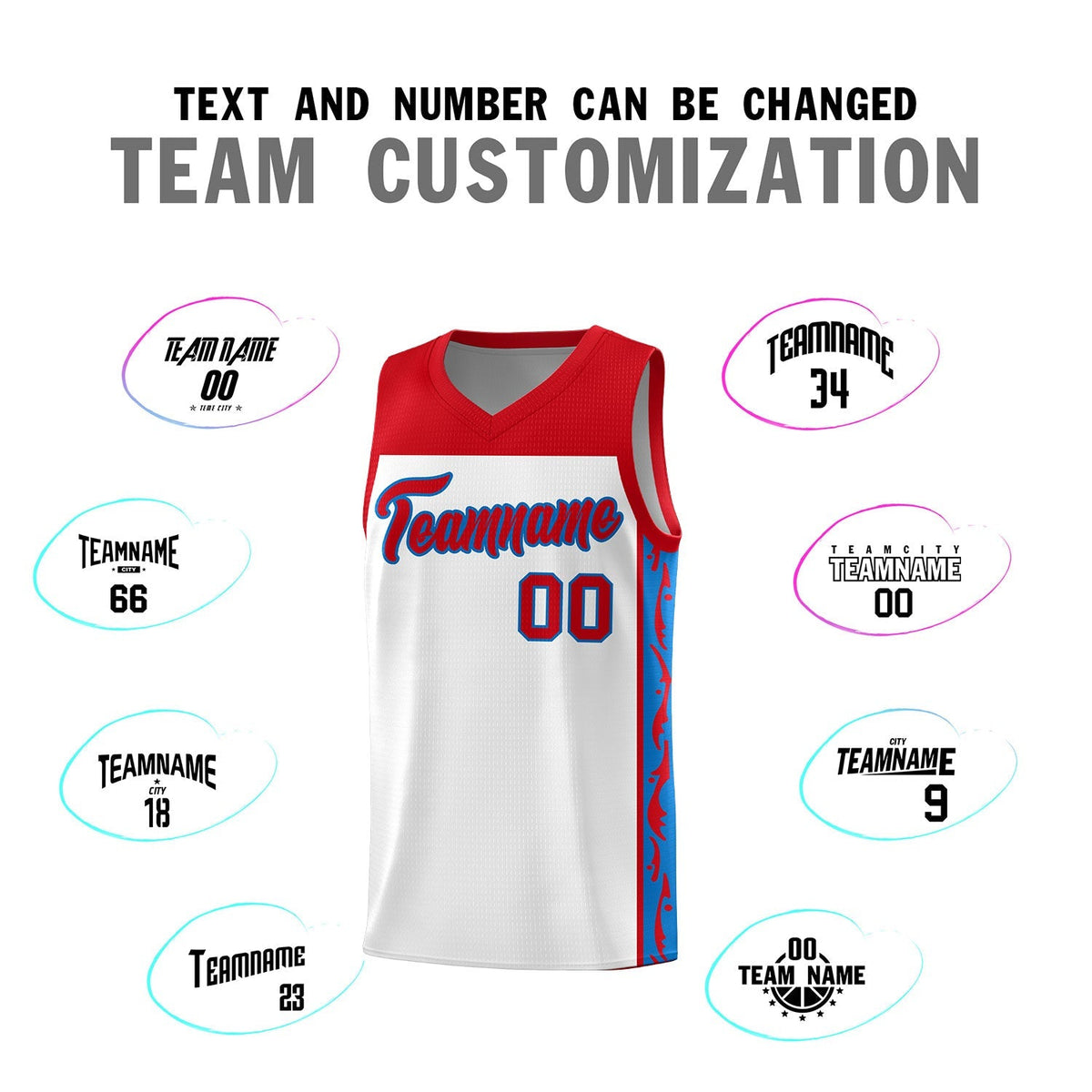 Custom White Side Pattern Sports Uniform Basketball Jersey|KXKSHOP
