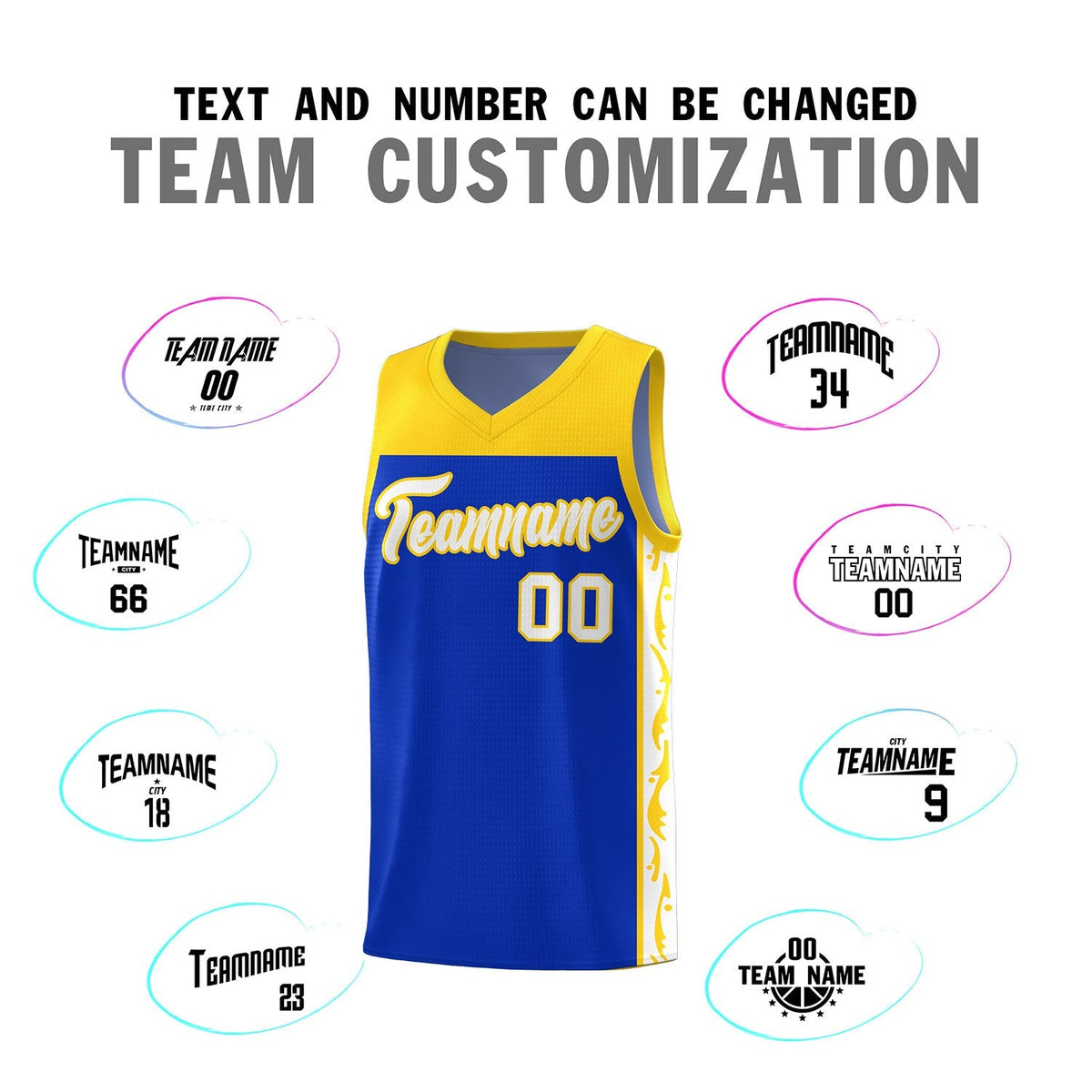 Custom Royal Side Pattern Sports Uniform Basketball Jersey|KXKSHOP