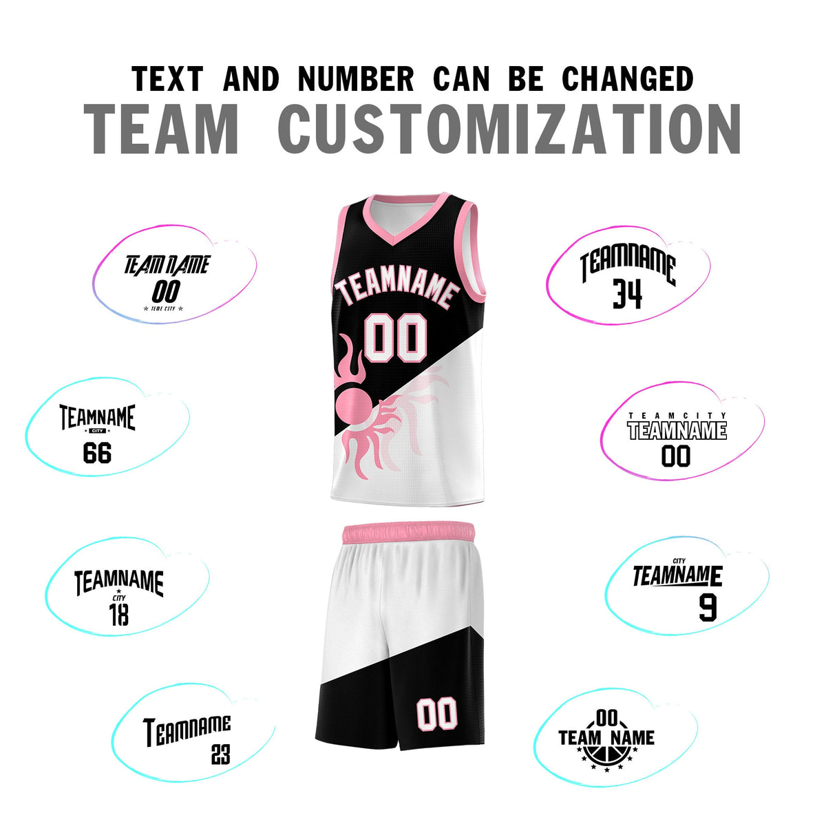 Custom Youth Basketball Jerseys - Black White Sunburst Design Two Tone Uniforms