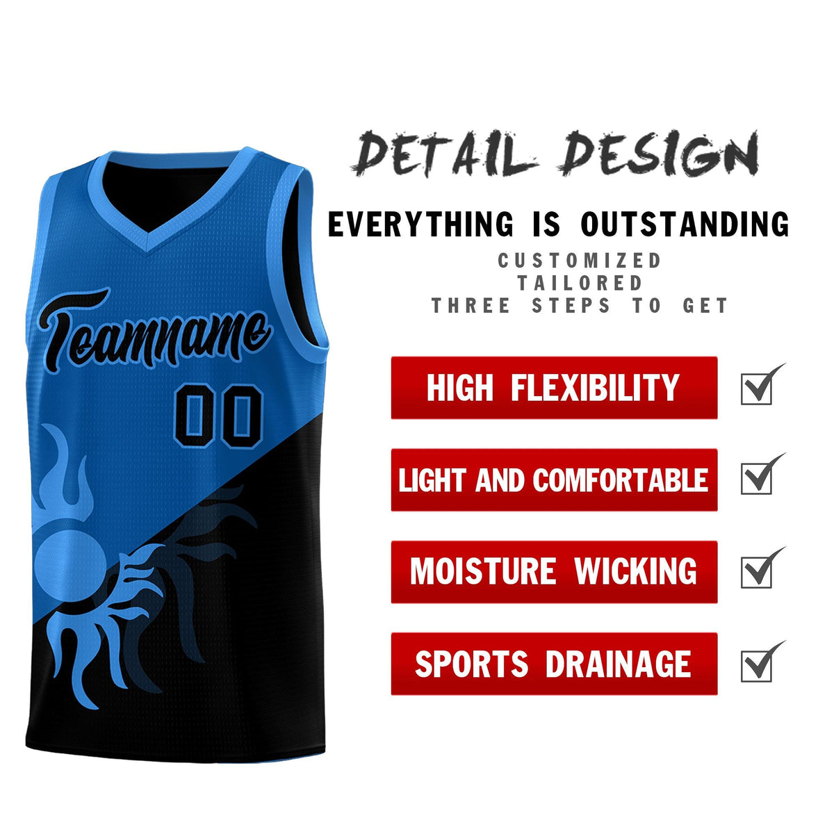 Custom Youth Basketball Jerseys - Royal Black Radiant Sun Design Two Tone Uniforms