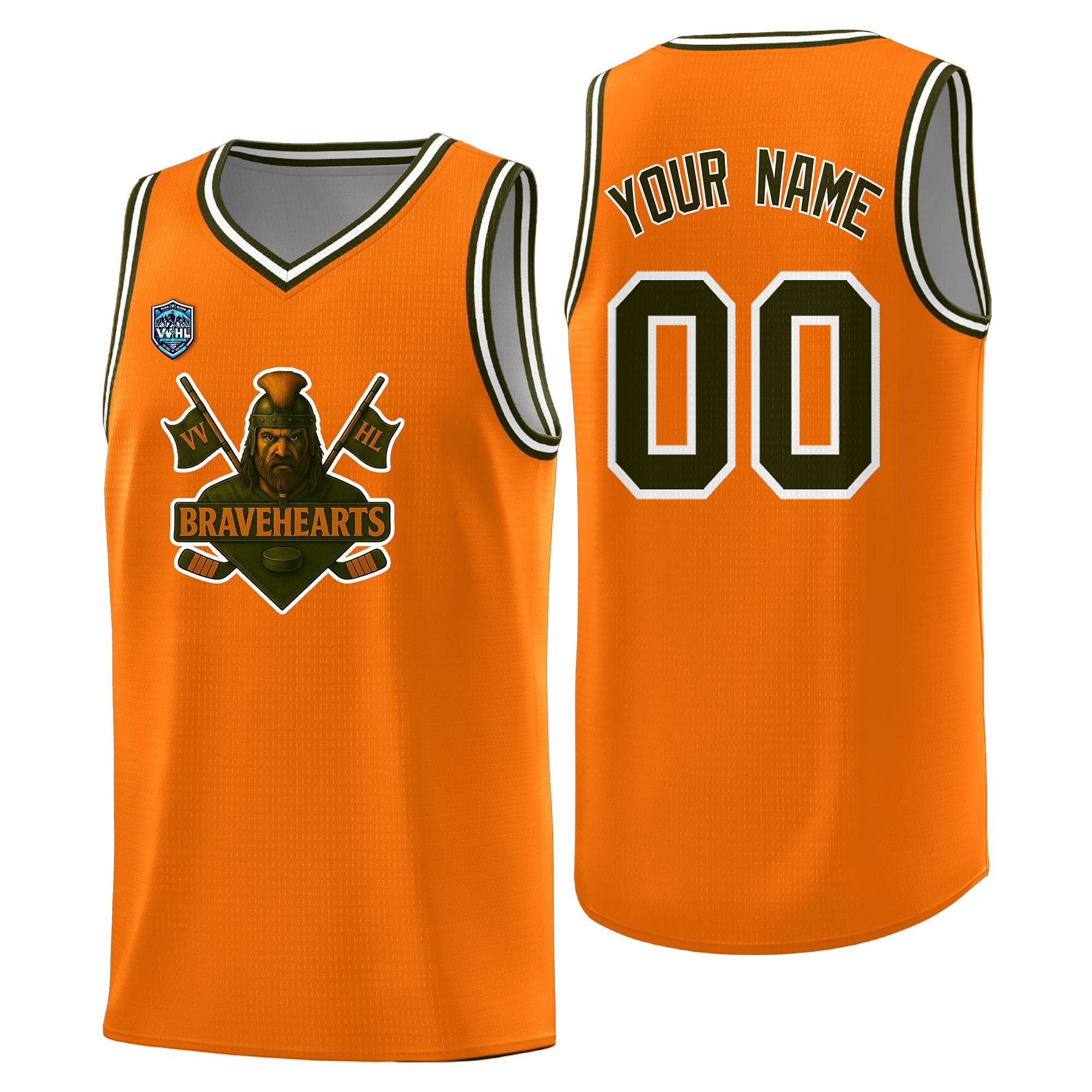 VVHL Orange S7-Bravehearts Tops Basketball Jersey|KXKSHOP